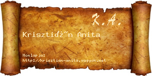Krisztián Anita névjegykártya